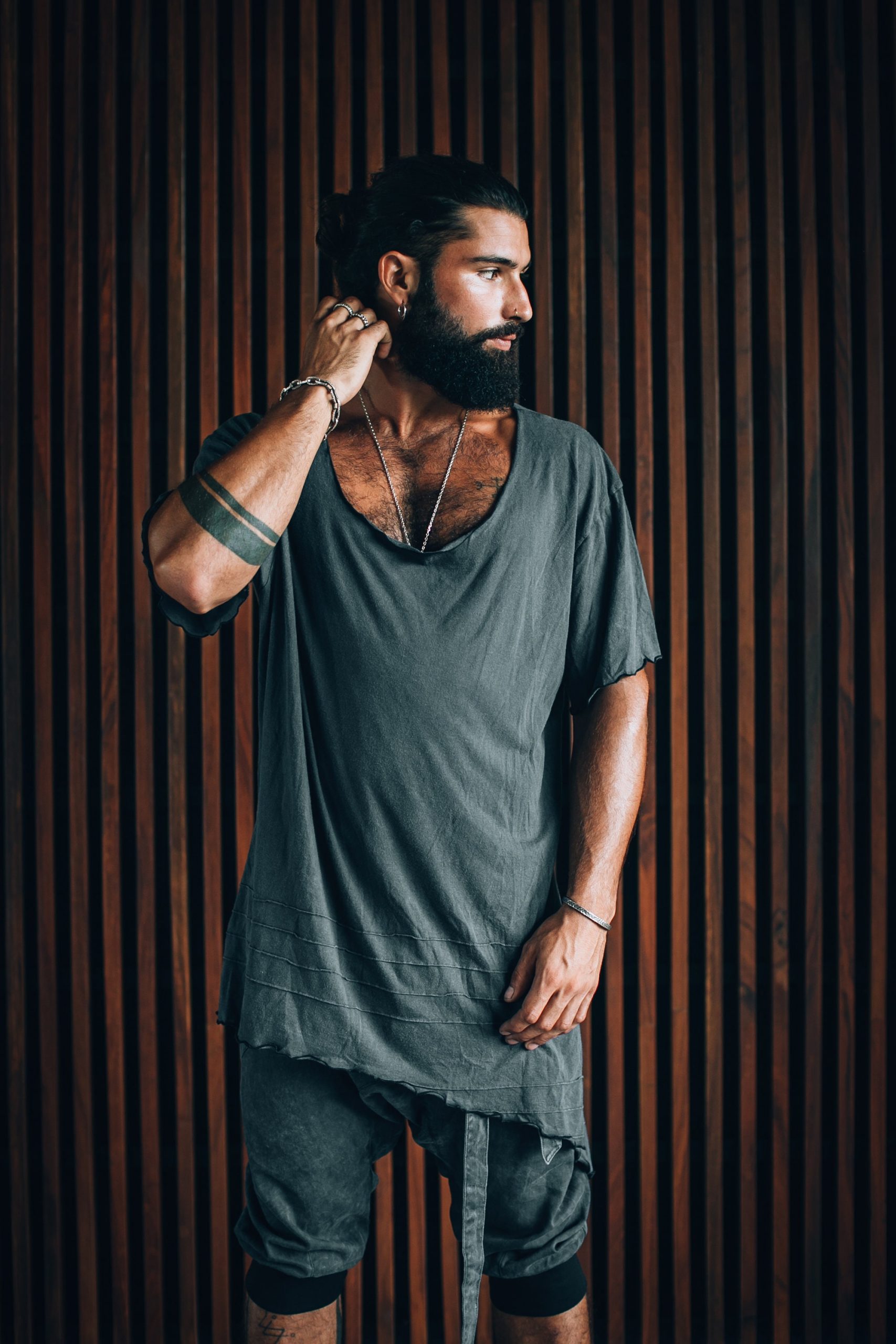 Asymmetric Bamboo Tshirt: Deep Vneck Festival Top Asymmetric Bamboo Tshirt: Deep Vneck Festival Top