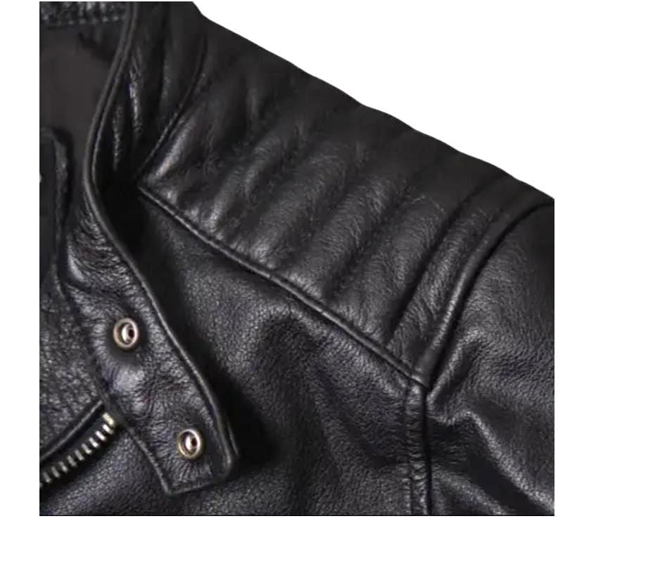 Cafe Racer Sheepskin Leather Jacket: Moto Biker Style Cafe Racer Sheepskin Leather Jacket: Moto Biker Style
