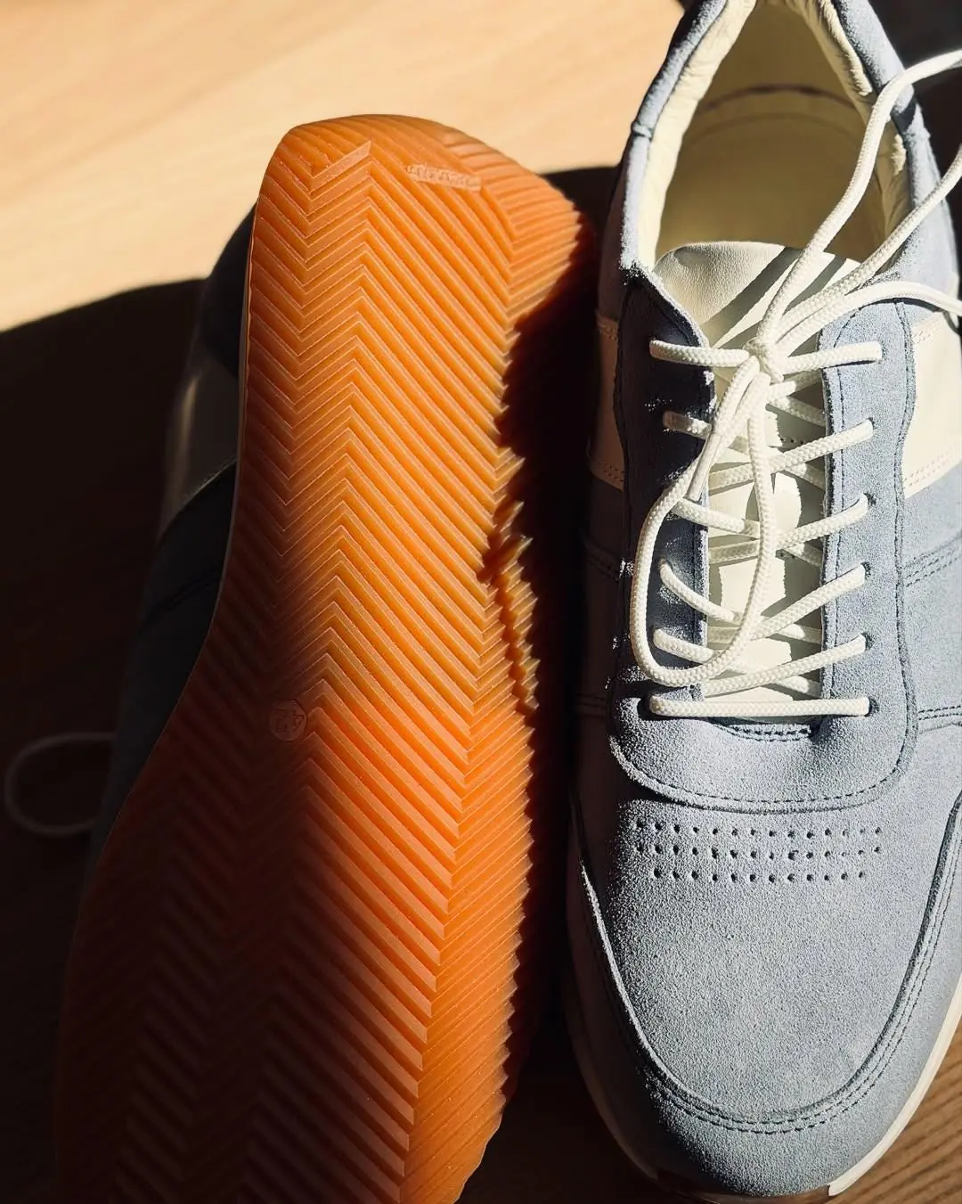 Handmade Retro Light Blue Suede Sneakers Women S Handmade Retro Light Blue Suede Sneakers Women S