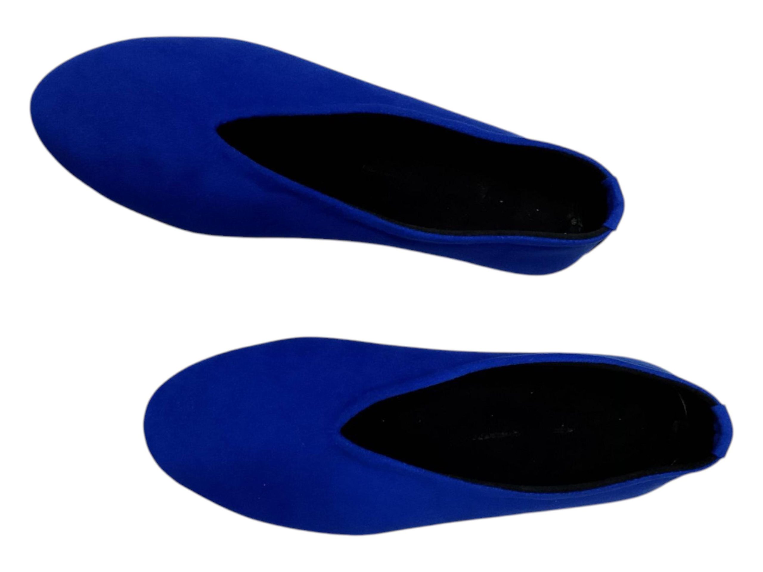 Women’s Bleu Leather Mules Handmade Pointed Toe Slip1