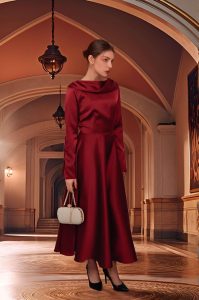 Mother Of Bride Maxi Silk Dress Elegant Long