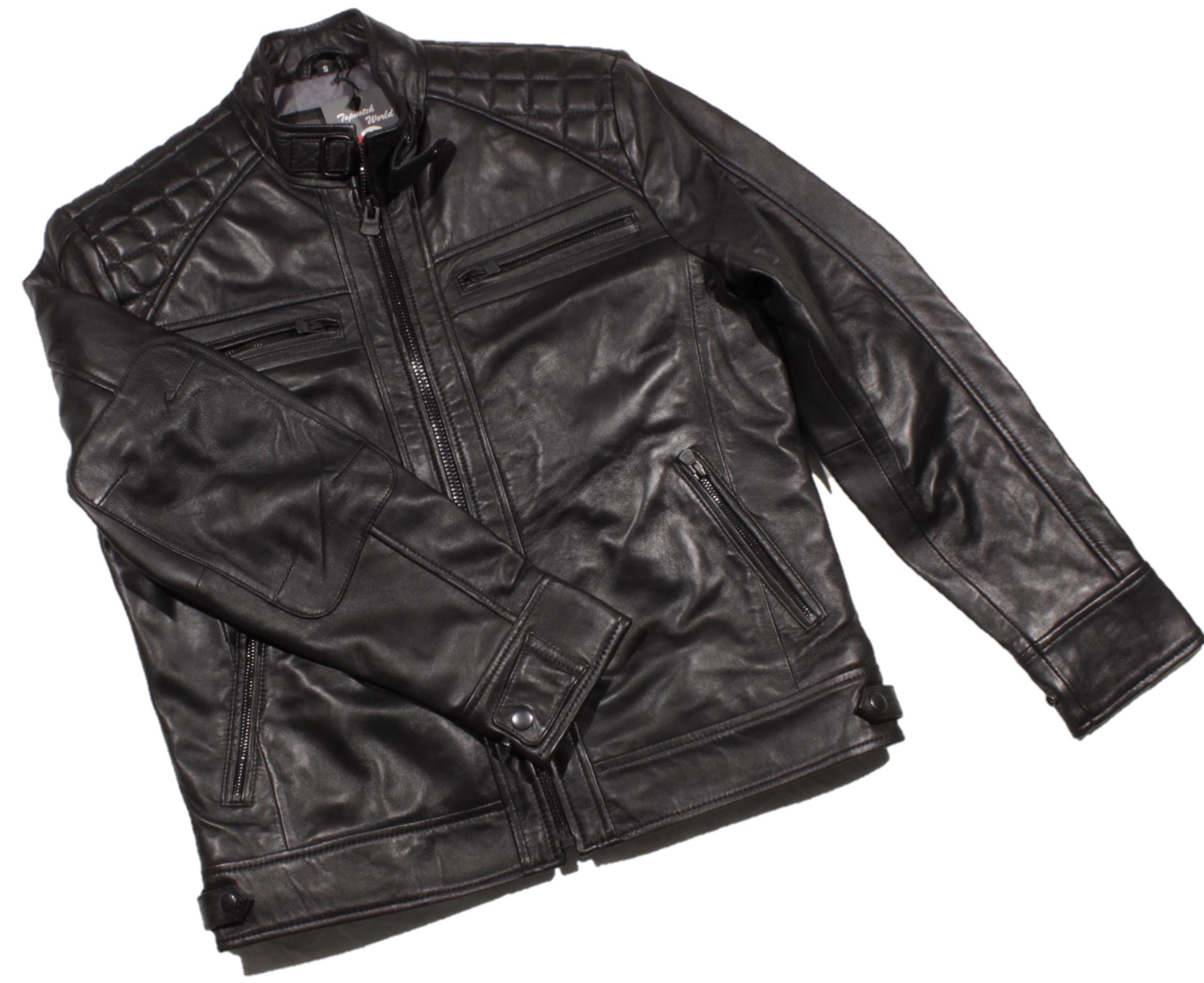 Cafe Racer Style Jacket Men's Sheepskin Butter Soft Cafe Racer Style Jacket Men's Sheepskin Butter Soft